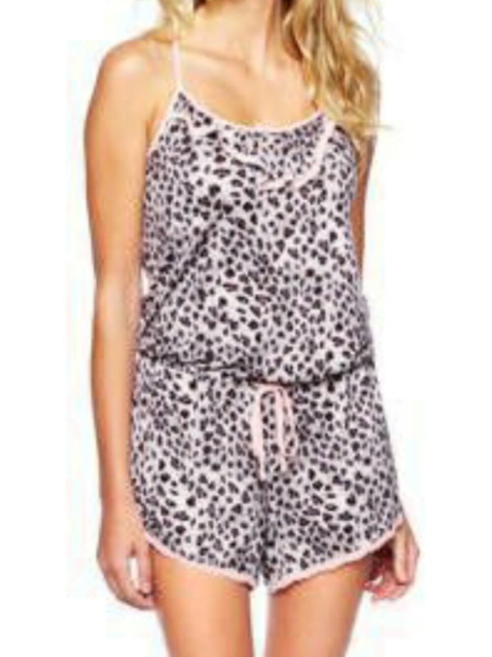 COSMOPOLITAN COSMO Tan Brown Black Leopard Cheetah Animal Print Crossback Romper